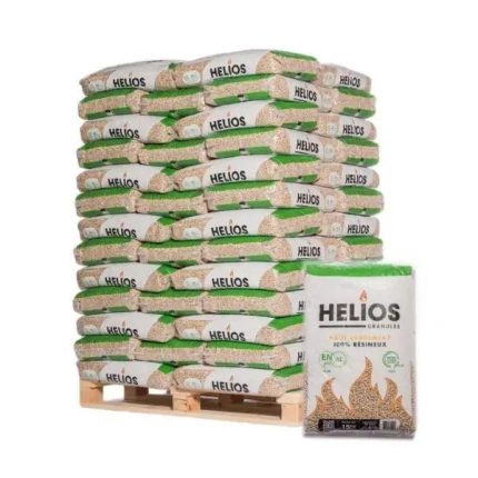 HELIOS Holzpellets ENplus A1 / DINplus – 975 kg Palette (65×15 kg), Heizwert >4,7 kWh/kg, Nadelholz
