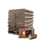 Heizfuxx Nestro XL Rot Holzbriketts Hartholz – 960 kg Palette (96×10 kg), Heizwert ≥4,8 kWh/kg, Rundbriketts