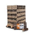Heizfuxx PiniKay Octagon Holzbriketts Hartholz – 960 kg Palette (96×10 kg), Heizwert ≥4,8 kWh/kg, achteckig mit Loch