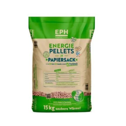 EPH Holzpellets ENplus A1 – 975 kg Palette (65×15 kg), Heizwert ≥4,6 kWh/kg, Nadelholz, 6 mm