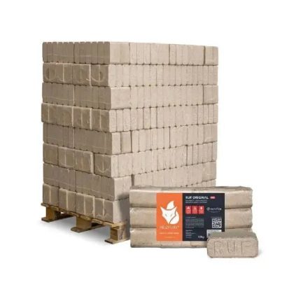 Heizfuxx RUF Holzbriketts Hartholz – 960 kg Palette (96×10 kg), Heizwert ≥4,8 kWh/kg, RUF-Form