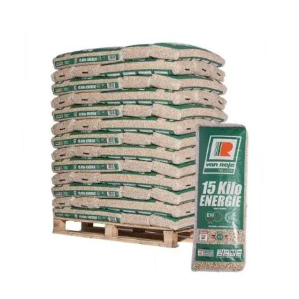 Van Roje Holzpellets ENplus A1 – 975 kg Palette (65×15 kg), Heizwert ≥4,6 kWh/kg, DINplus/ENplus A1