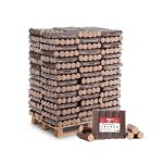 Spark Hartholzbriketts Buche Rund – 960 kg Palette (96×10 kg), Heizwert ≥4,8 kWh/kg, Buche, Premium Kaminbriketts