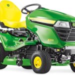 John Deere X370 Rasentraktor ohne Mähwerk, 19,1 PS Kawasaki V-Twin, Hydrostat