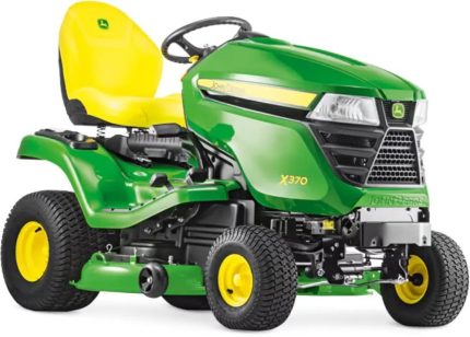 John Deere X370 Rasentraktor ohne Mähwerk, 19,1 PS Kawasaki V-Twin, Hydrostat