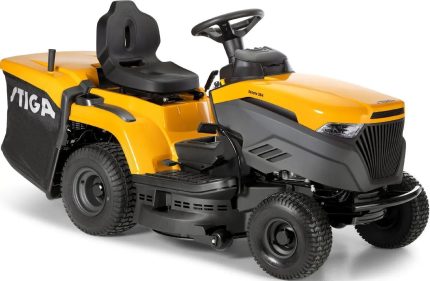 STIGA Rasentraktor Estate 384, 84 cm Schnittbreite, 432 cm³ Motor, Hydrostat, 240 L Fangkorb, Mulchkit & Anhängerkupplung