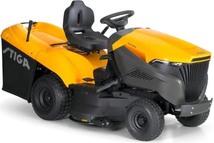 STIGA Rasentraktor Estate 798 W, 98 cm Schnittbreite, 2-Zylinder Motor, Hydrostat, inkl. Mulchkit, Anhängerkupplung & Ladegerät